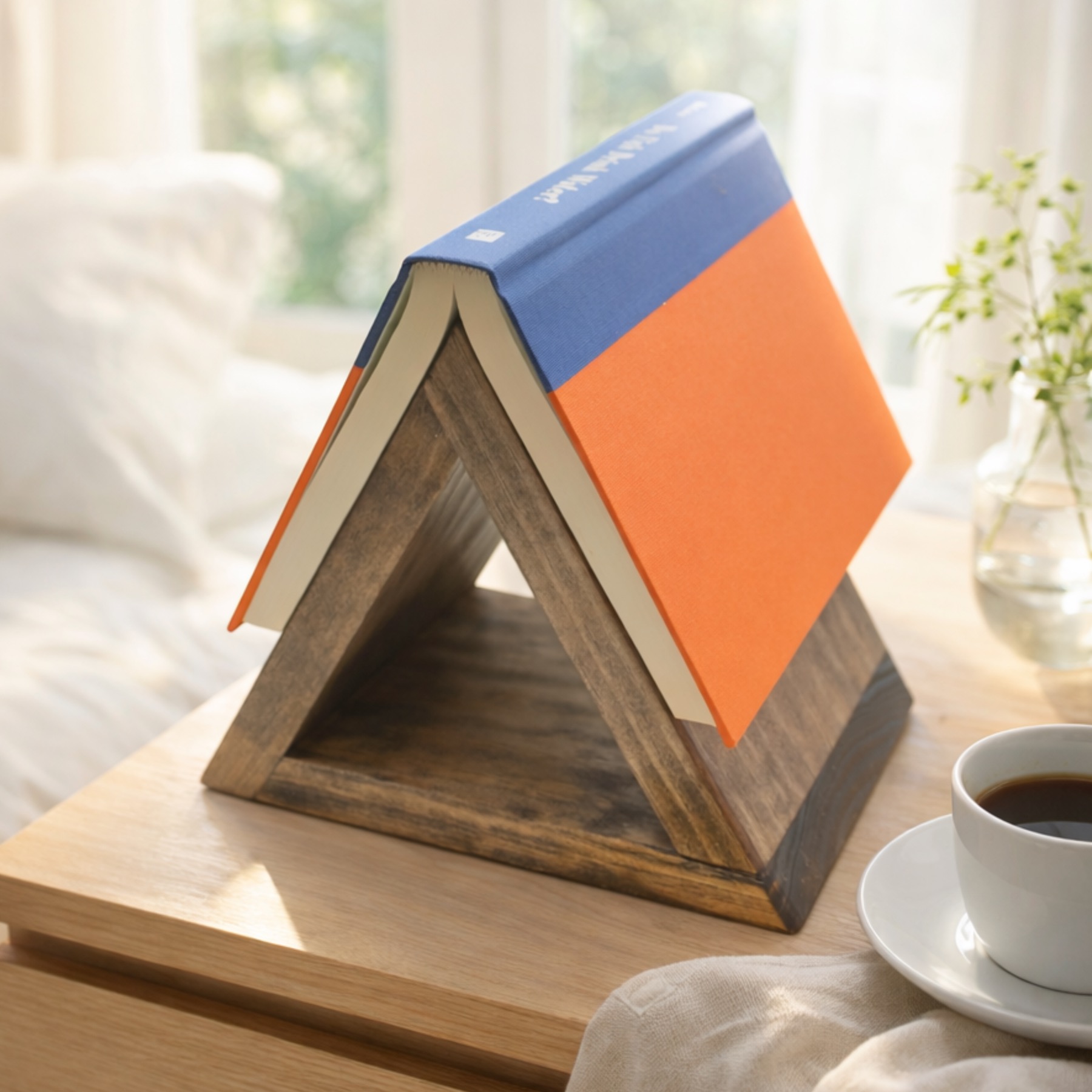 Wooden Book Valet Stand